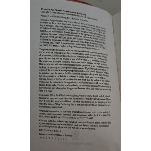 Webster's New World Pocket Spanish Dictionary - Picture 8 of 9